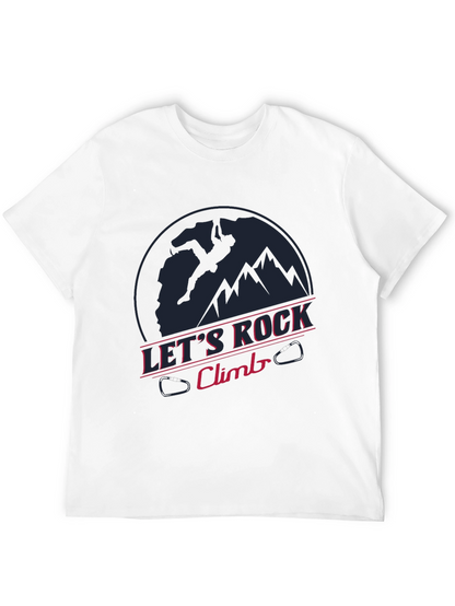 Lets Rock Climb T-Shirt - Sporty Graphic Tee
