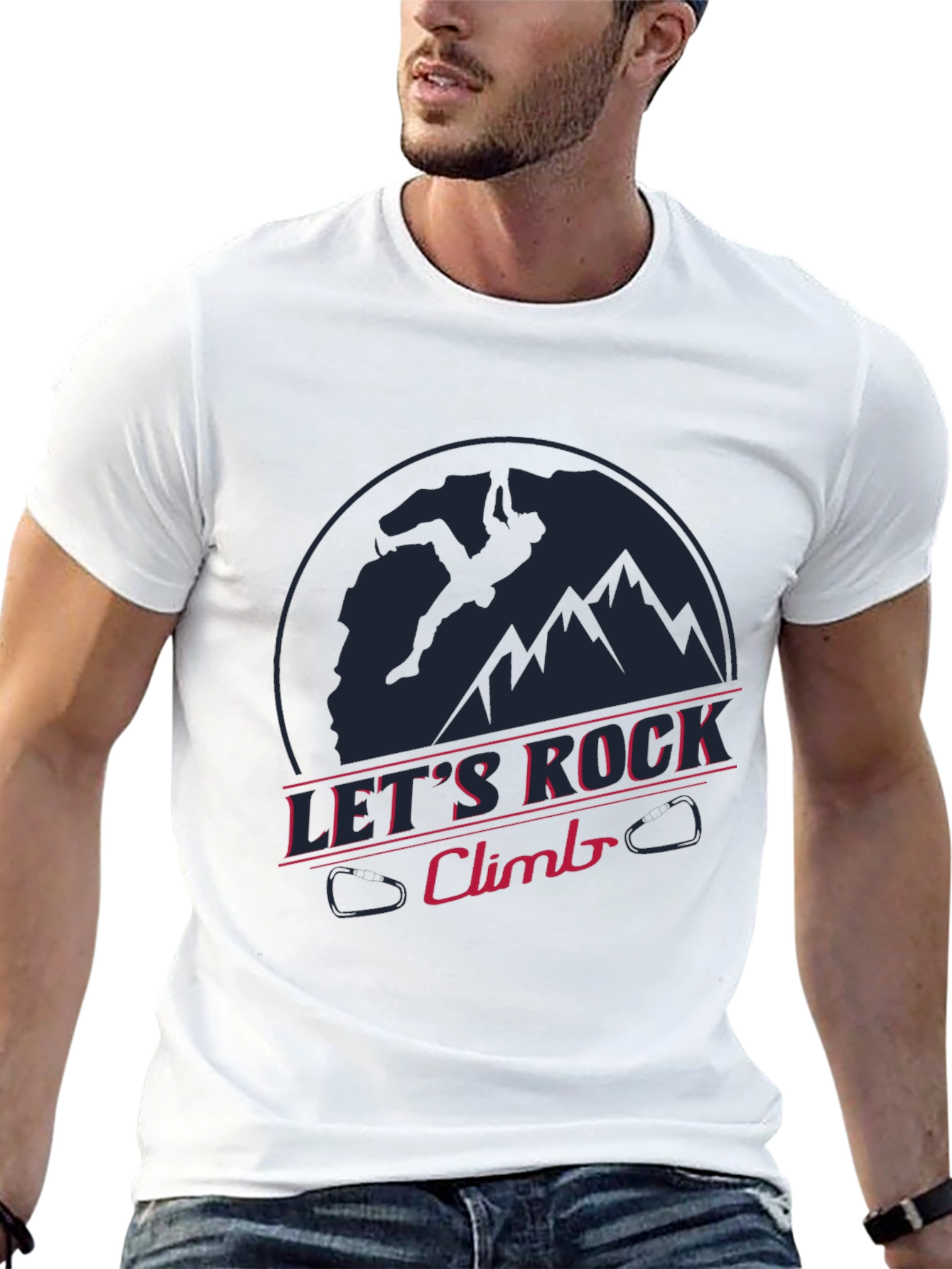 Lets Rock Climb T-Shirt - Sporty Graphic Tee