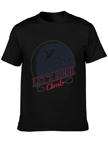 Lets Rock Climb T-Shirt - Sporty Graphic Tee