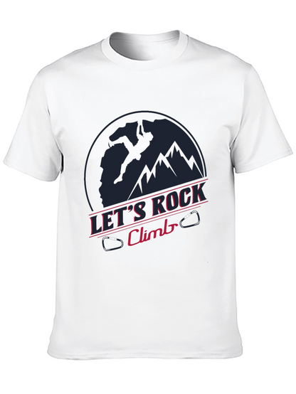 Lets Rock Climb T-Shirt - Sporty Graphic Tee