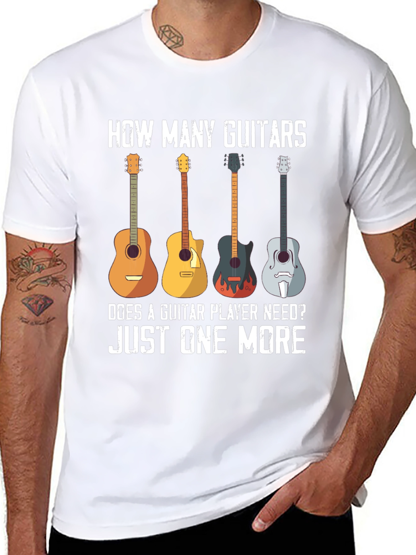Guitar Lover T-Shirt - How Many Guitars?