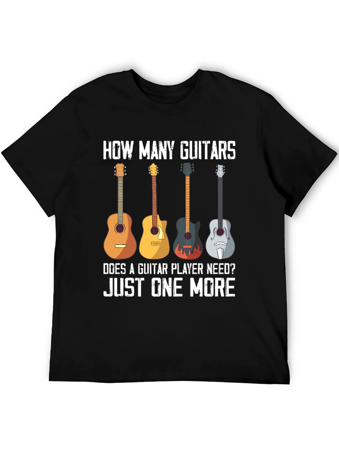 Guitar Lover T-Shirt - How Many Guitars?