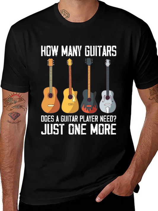 Guitar Lover T-Shirt - How Many Guitars?