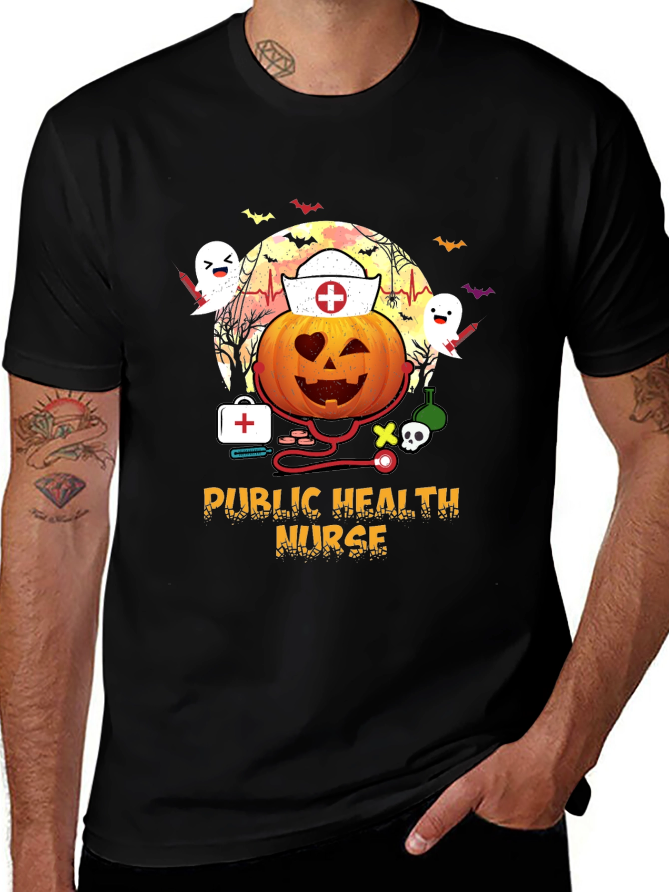 Halloween Public Health Nurse T-Shirt
