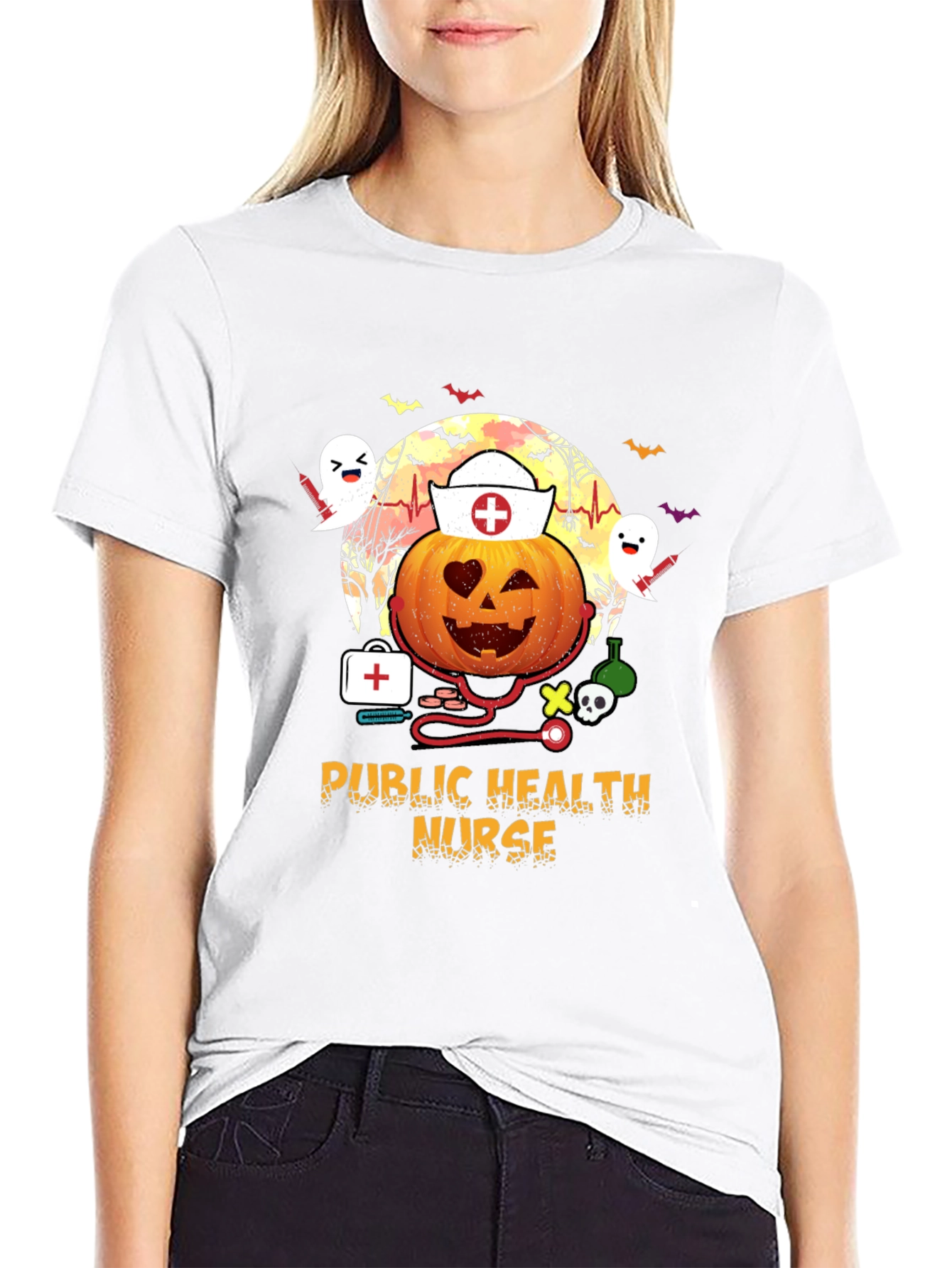 Halloween Public Health Nurse T-Shirt