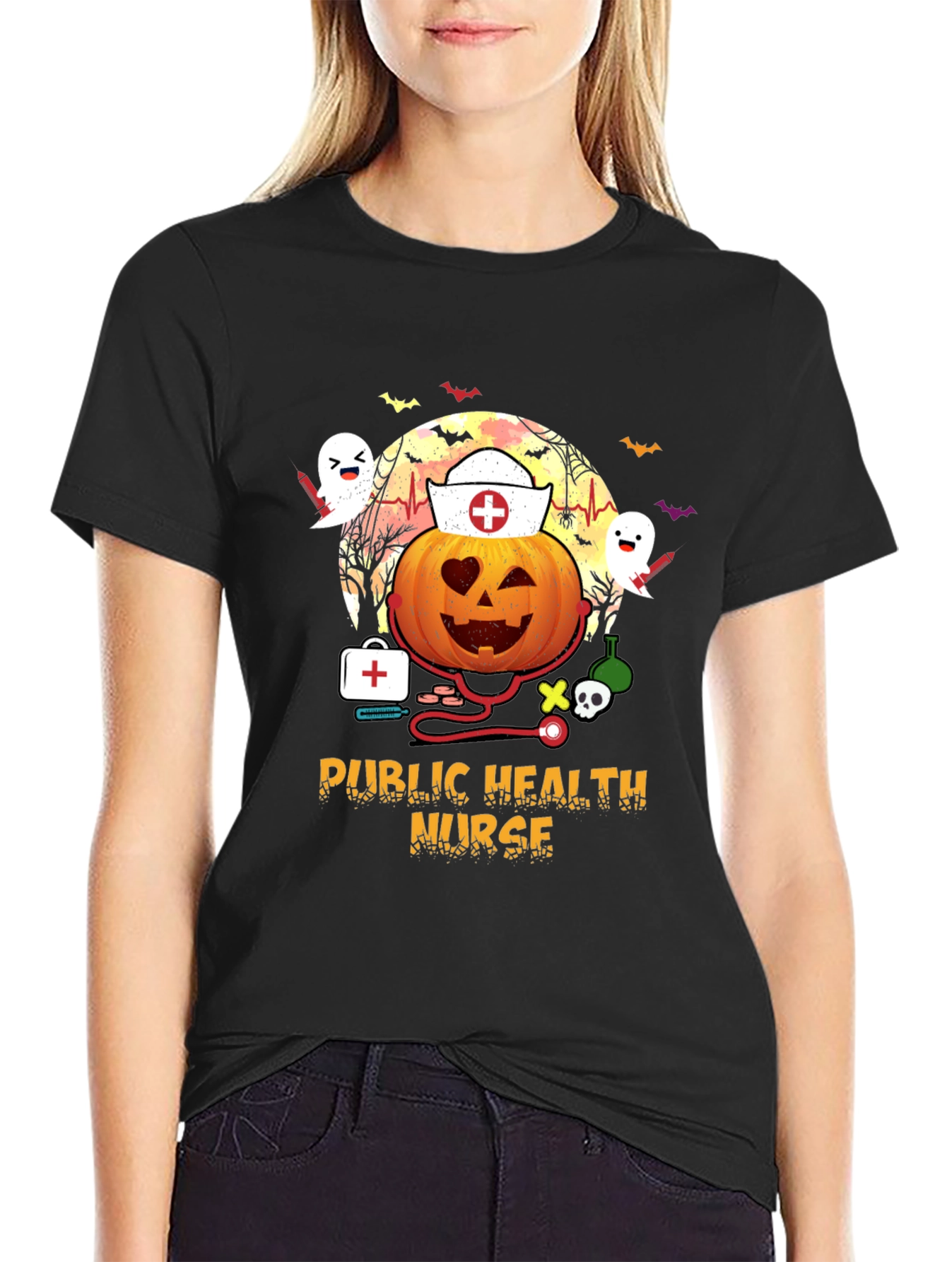 Halloween Public Health Nurse T-Shirt
