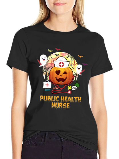 Halloween Public Health Nurse T-Shirt