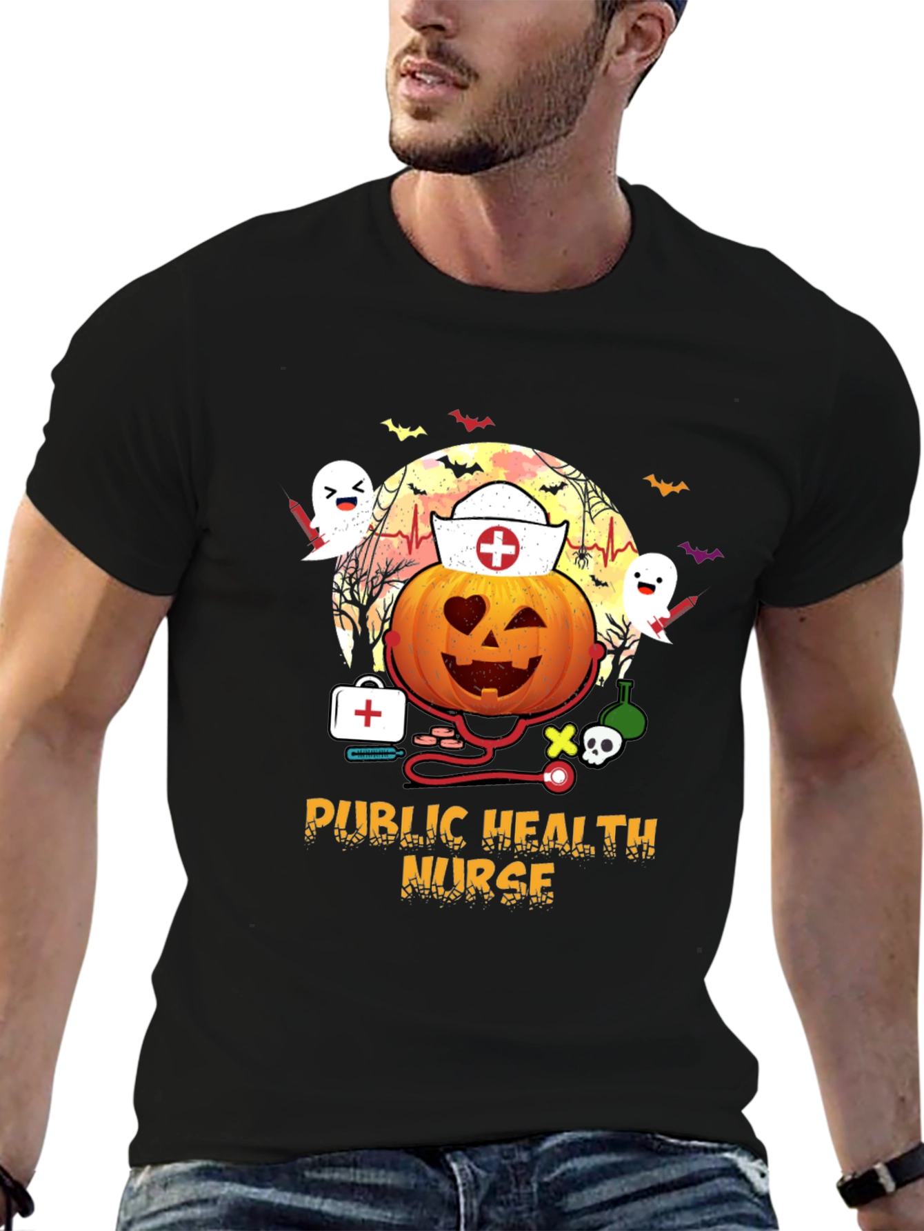 Halloween Public Health Nurse T-Shirt