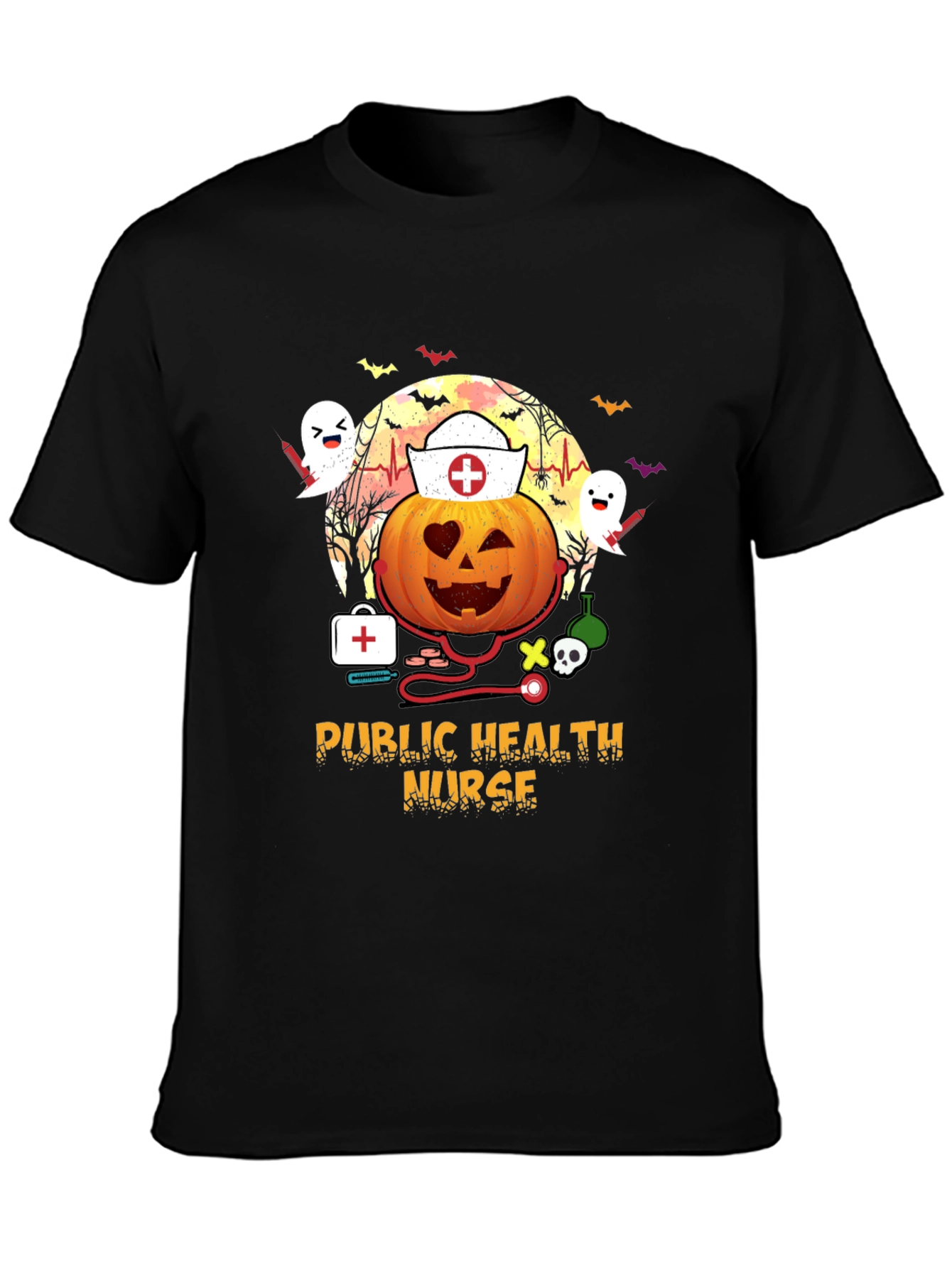 Halloween Public Health Nurse T-Shirt