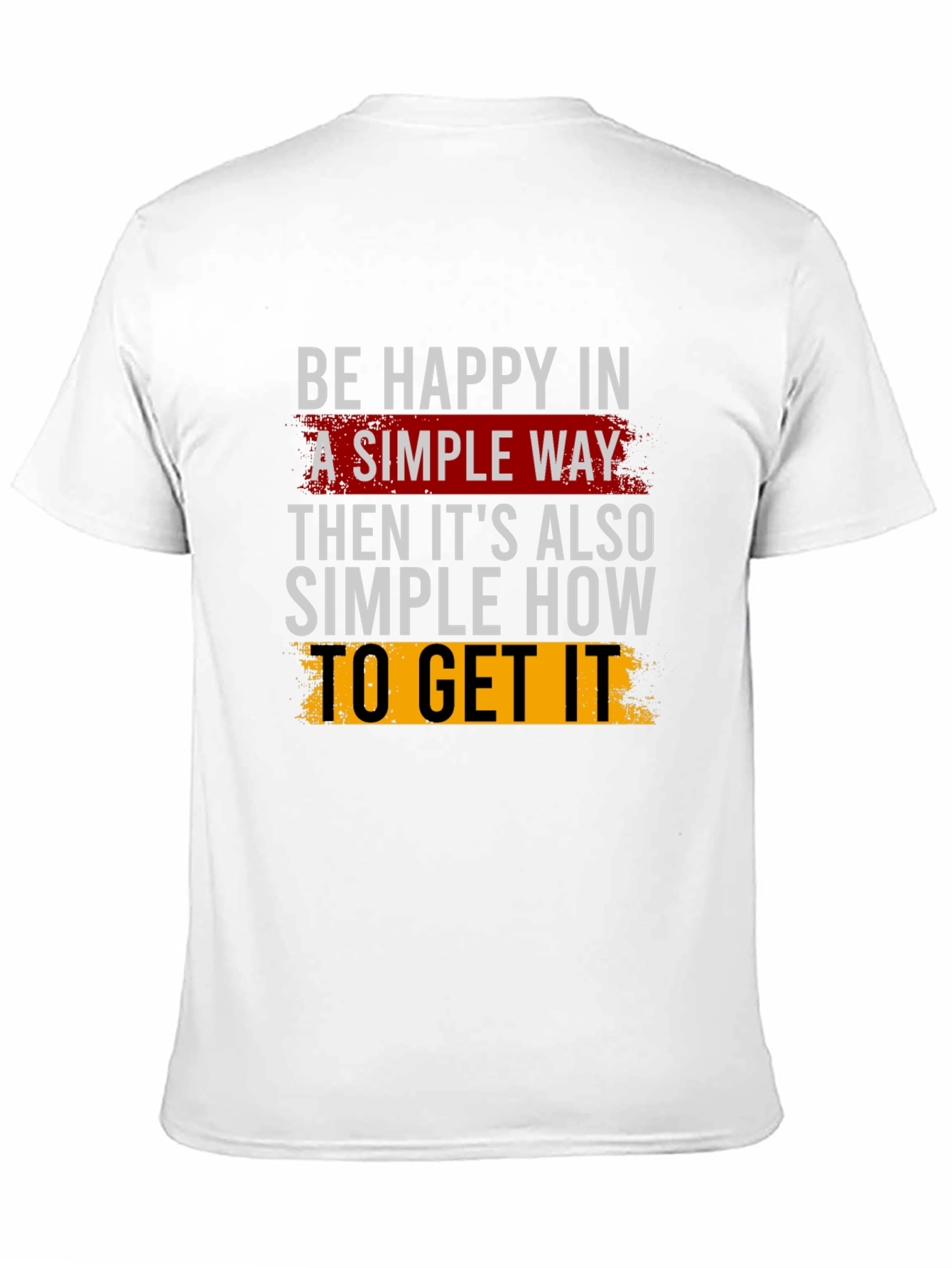 Be Happy Slogan Black Graphic Tee