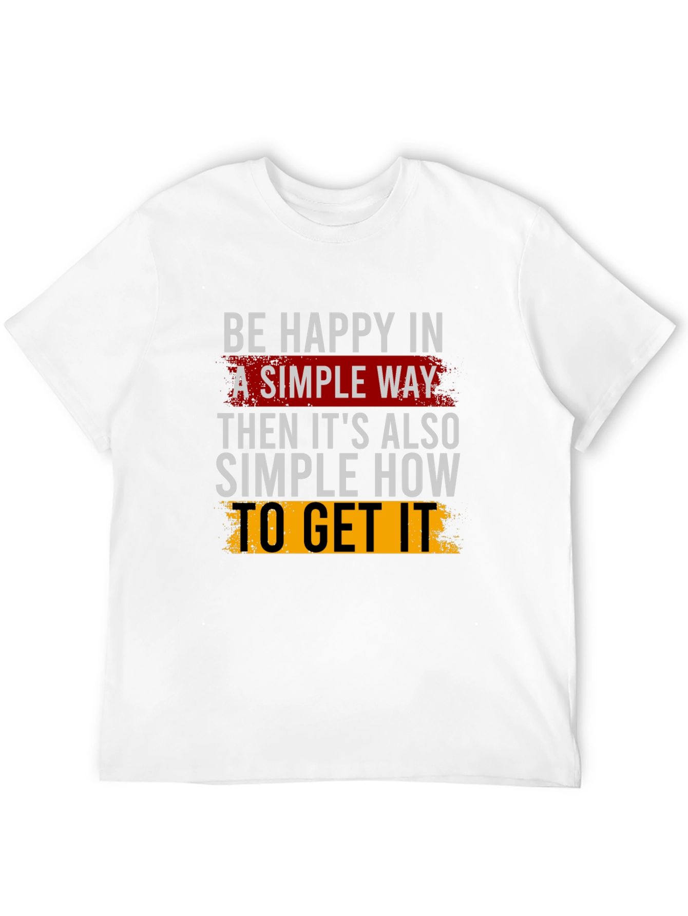 Be Happy Slogan Black Graphic Tee