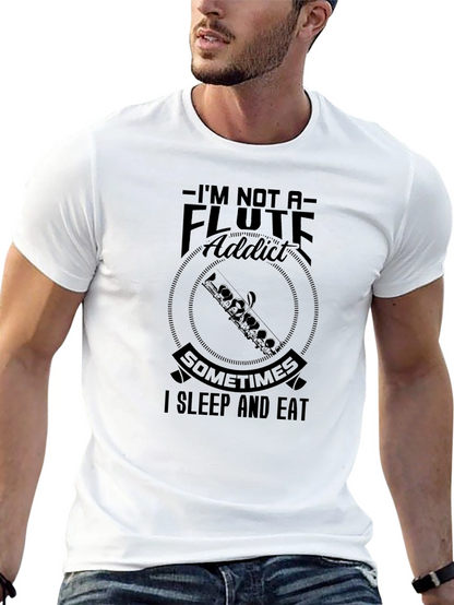 Flute Addict Funny Graphic T-Shirt