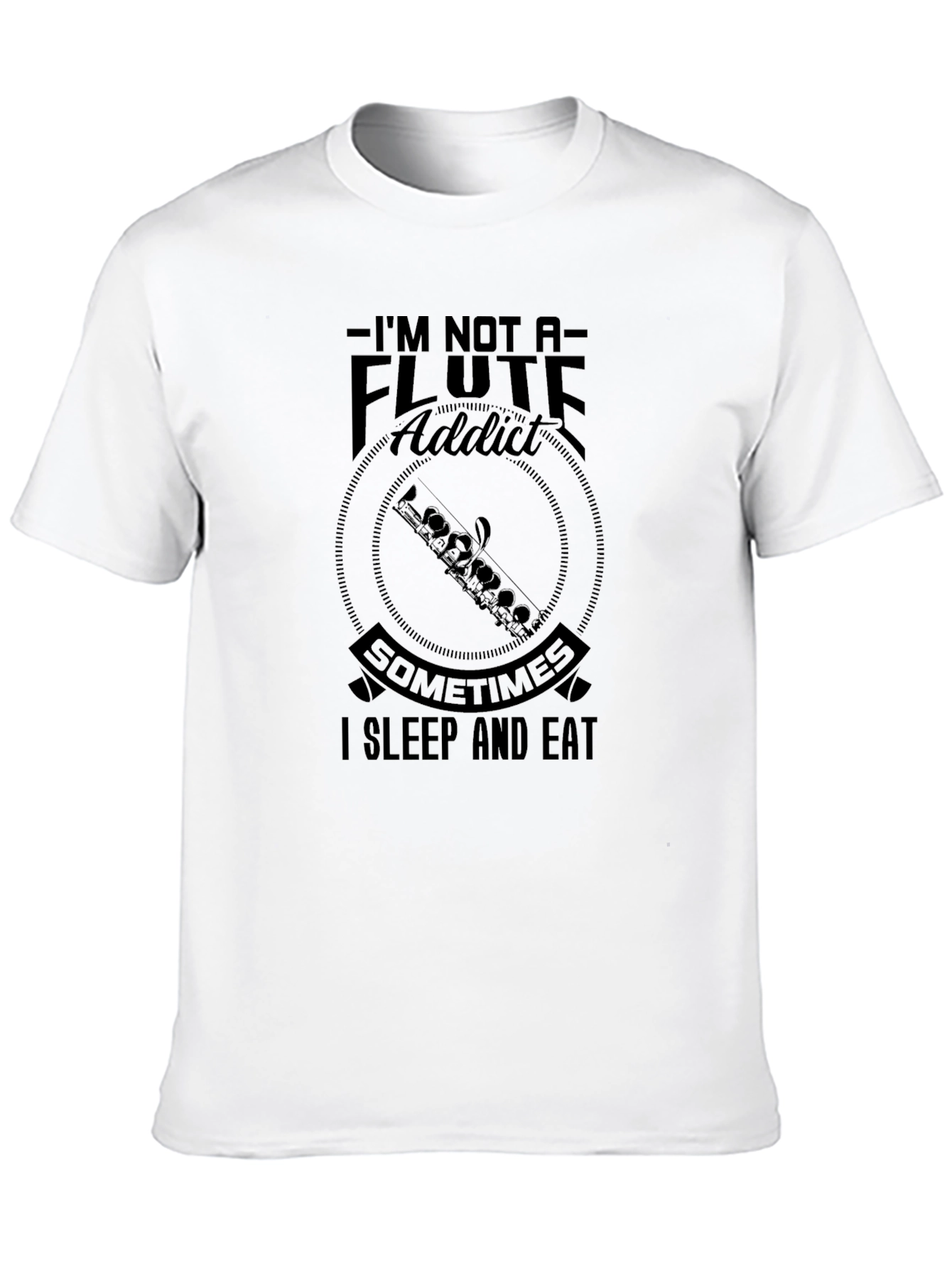 Flute Addict Funny Graphic T-Shirt