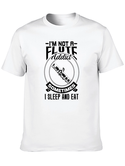 Flute Addict Funny Graphic T-Shirt