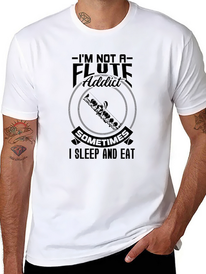 Flute Addict Funny Graphic T-Shirt
