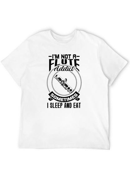 Flute Addict Funny Graphic T-Shirt