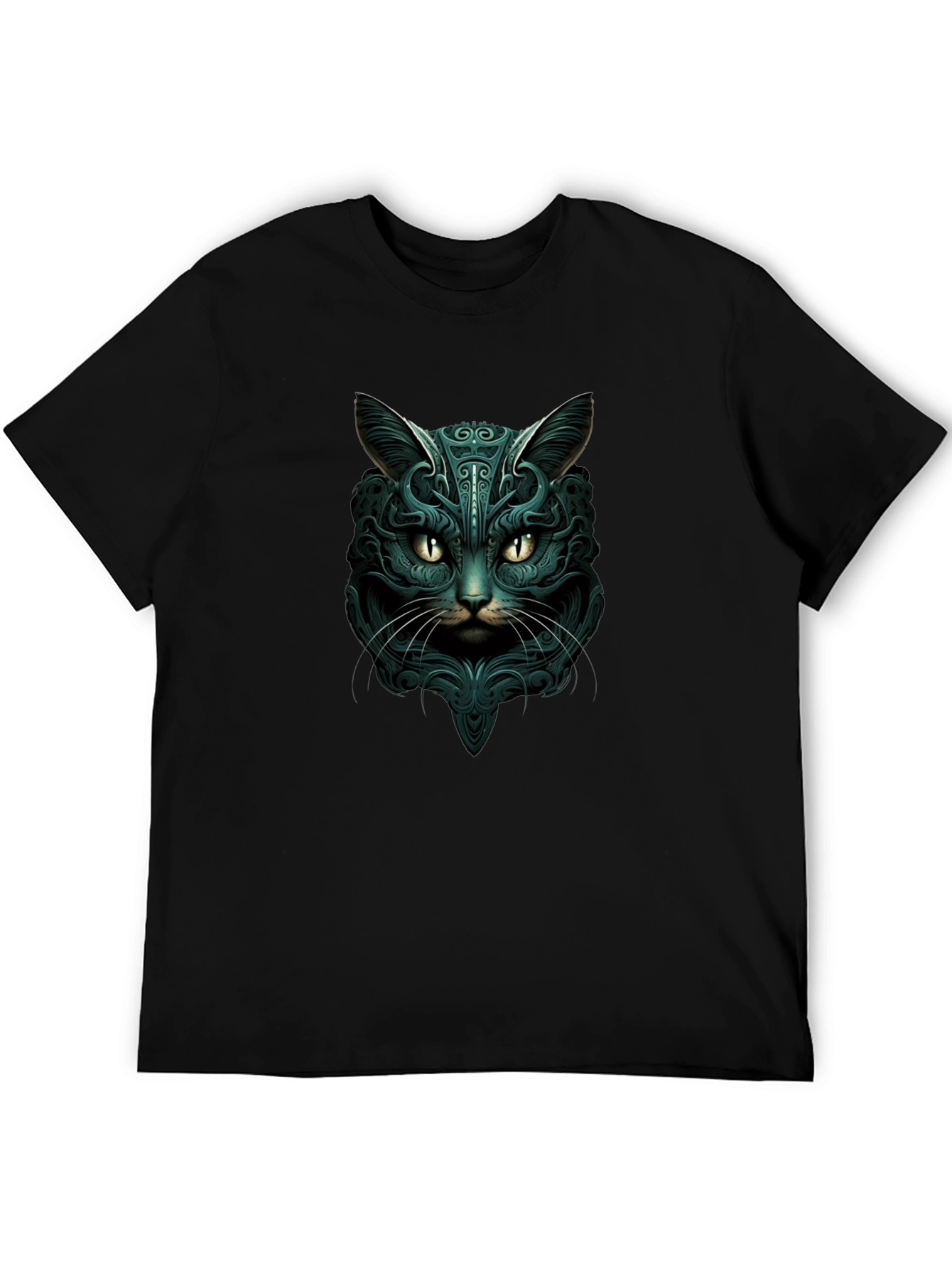Mystic Cat Graphic Tee - Black