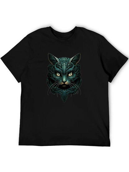 Mystic Cat Graphic Tee - Black