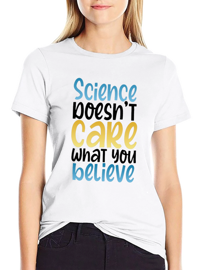 Science Doesnt Care Tee - Black Cotton Graphic T-Shirt