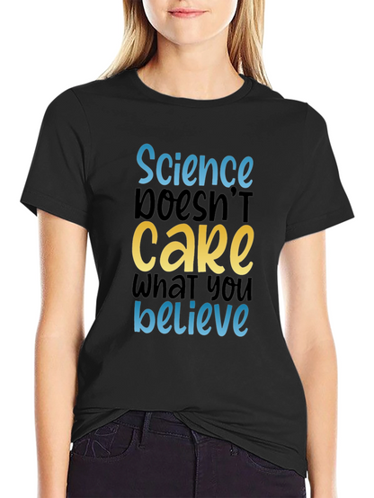 Science Doesnt Care Tee - Black Cotton Graphic T-Shirt