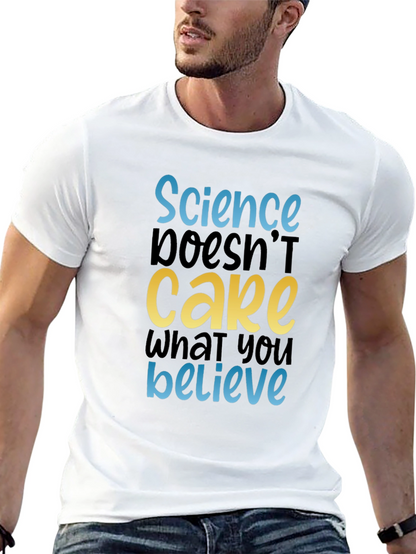 Science Doesnt Care Tee - Black Cotton Graphic T-Shirt