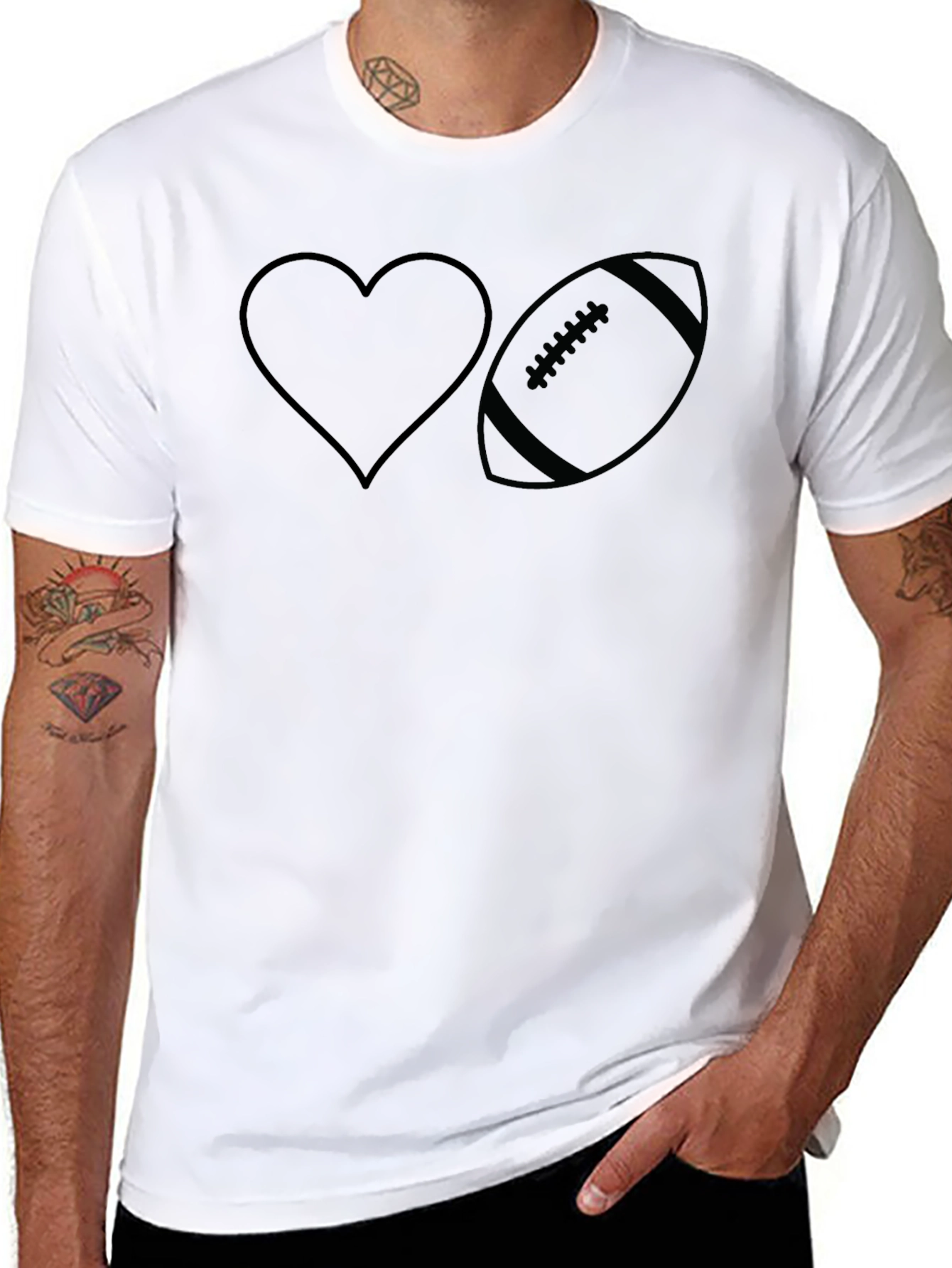 Love Football Graphic T-Shirt