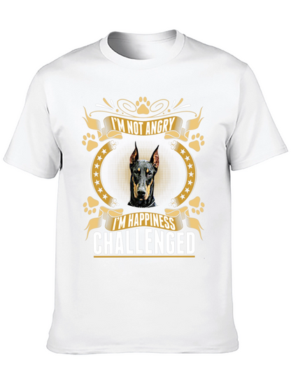 Doberman T-Shirt: Im Not Angry Happiness Challenged