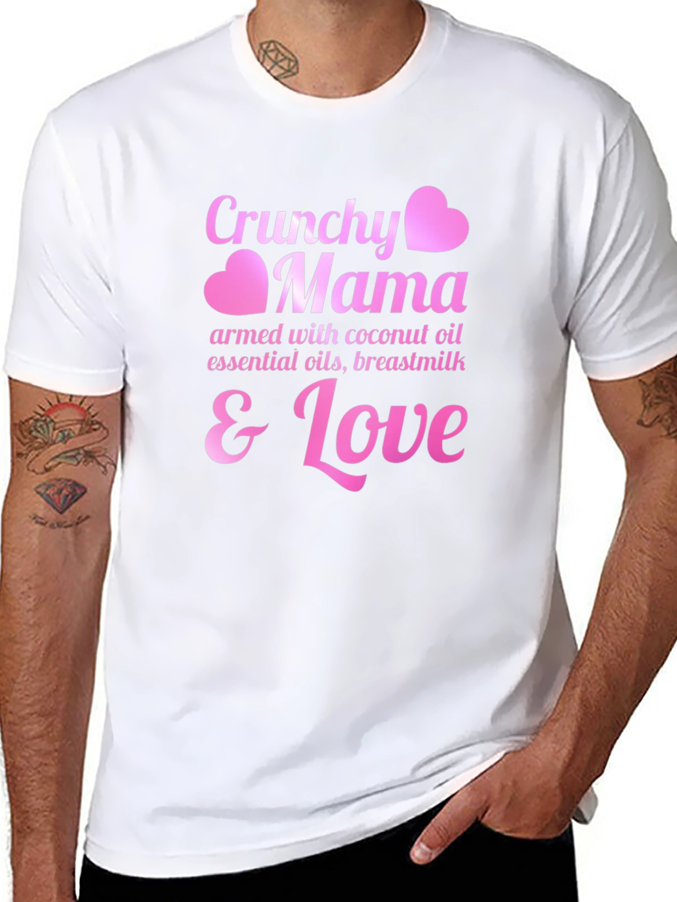 Crunchy Mama T-Shirt - Coconut Oil Breastmilk & Love