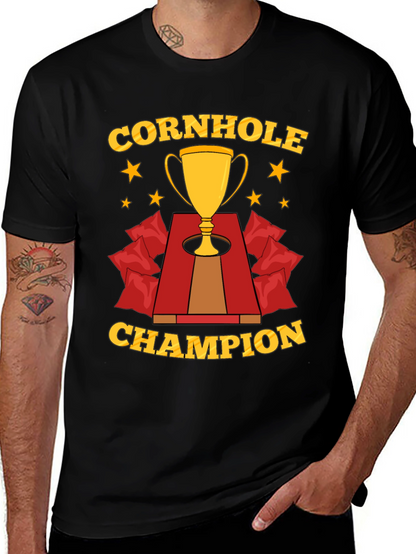 Cornhole Champion T-Shirt Trophy Design