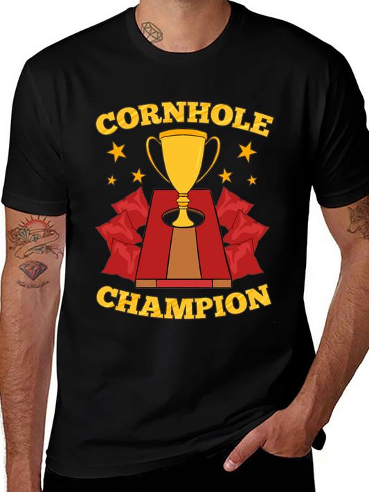 Cornhole Champion T-Shirt Trophy Design