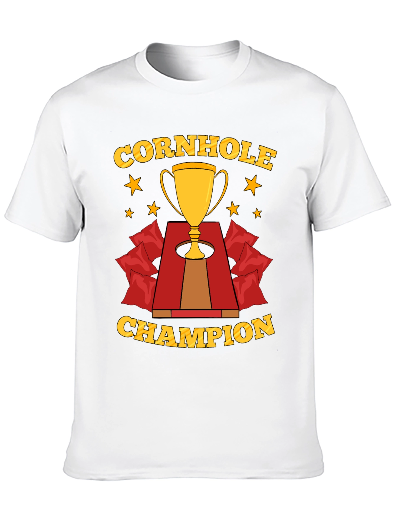 Cornhole Champion T-Shirt Trophy Design