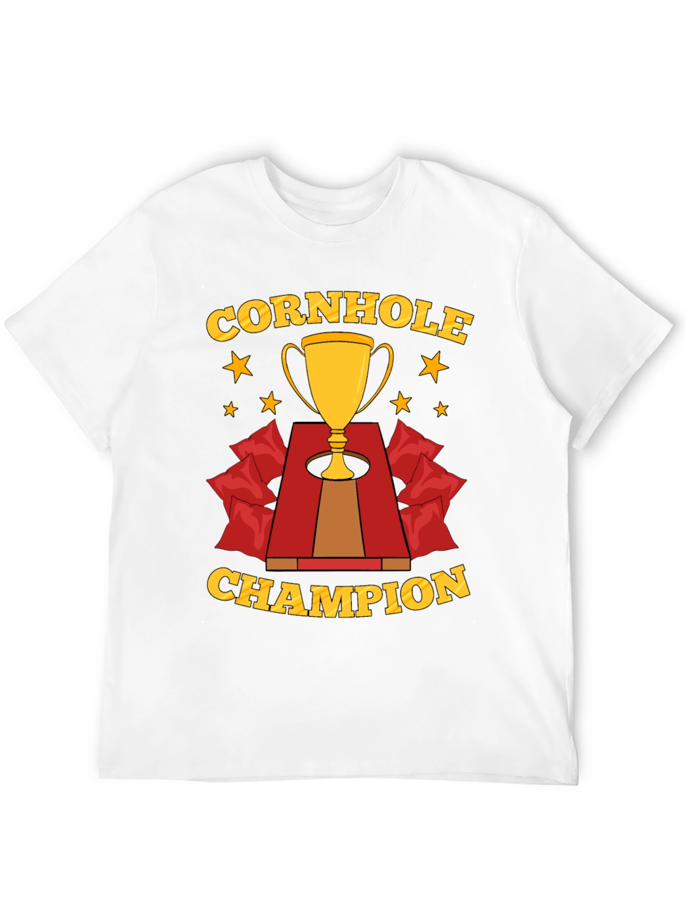 Cornhole Champion T-Shirt Trophy Design