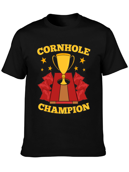 Cornhole Champion T-Shirt Trophy Design