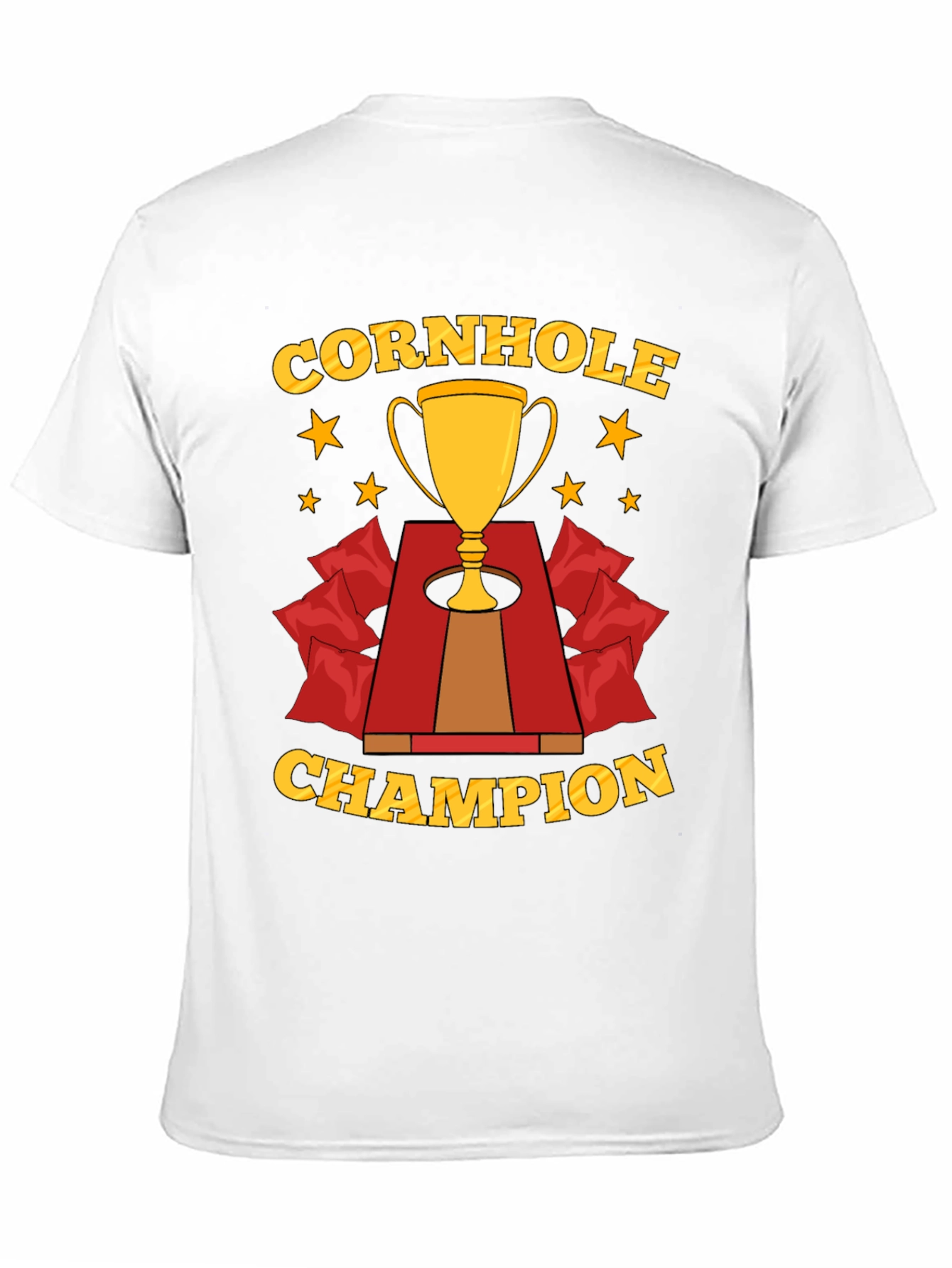 Cornhole Champion T-Shirt Trophy Design