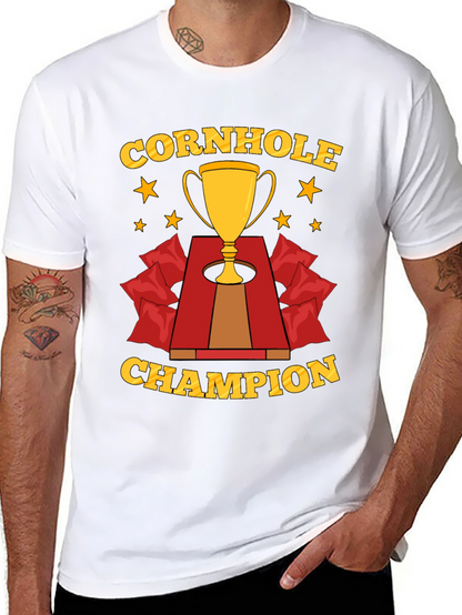 Cornhole Champion T-Shirt Trophy Design