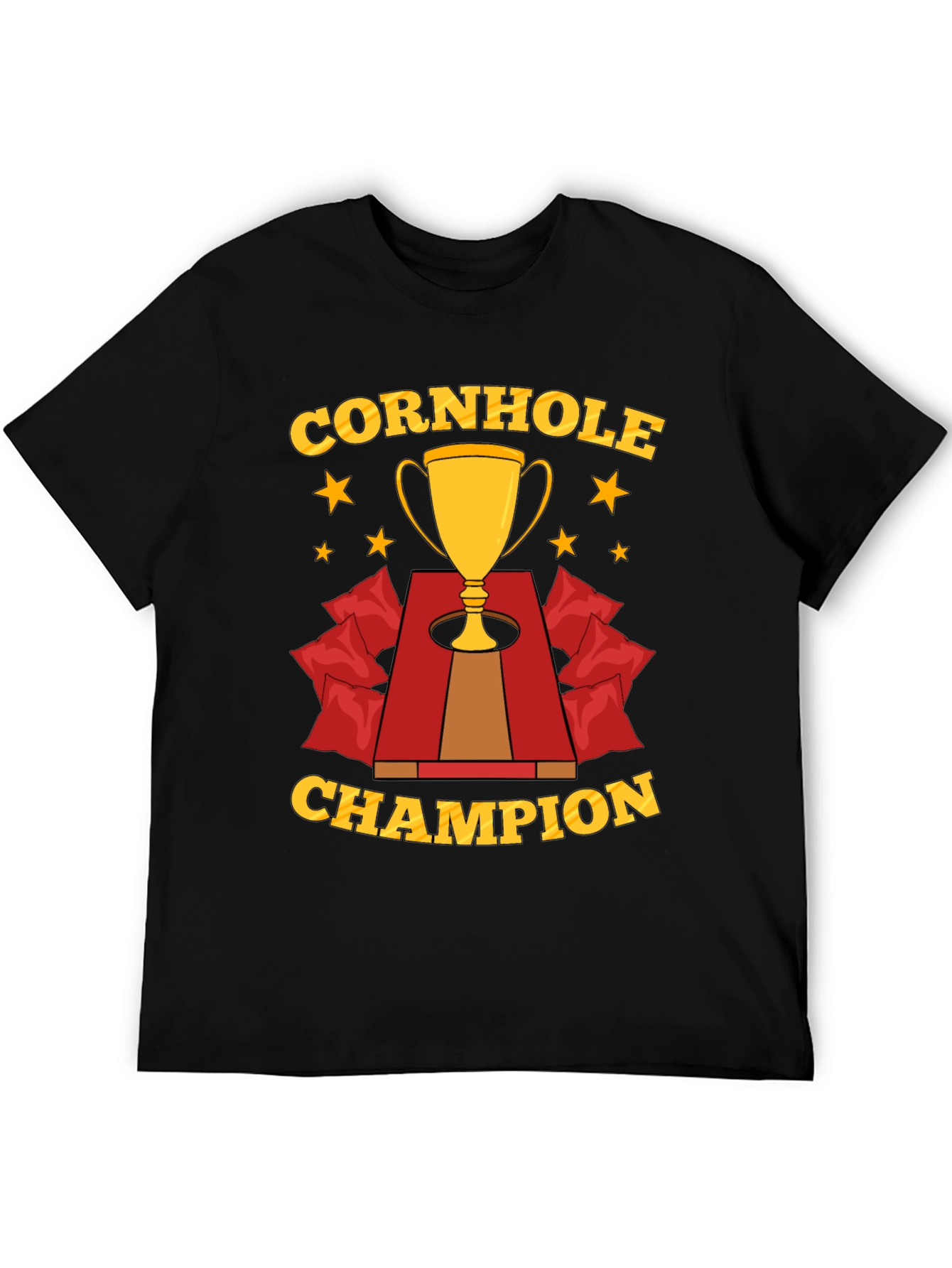 Cornhole Champion T-Shirt Trophy Design