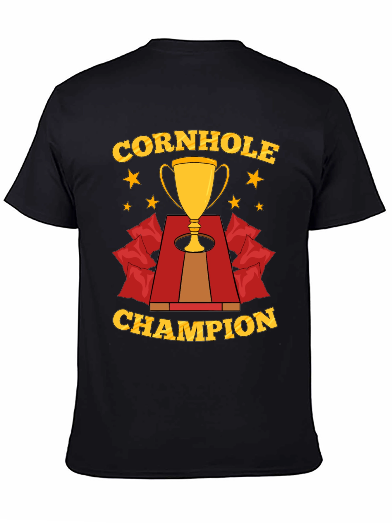 Cornhole Champion T-Shirt Trophy Design