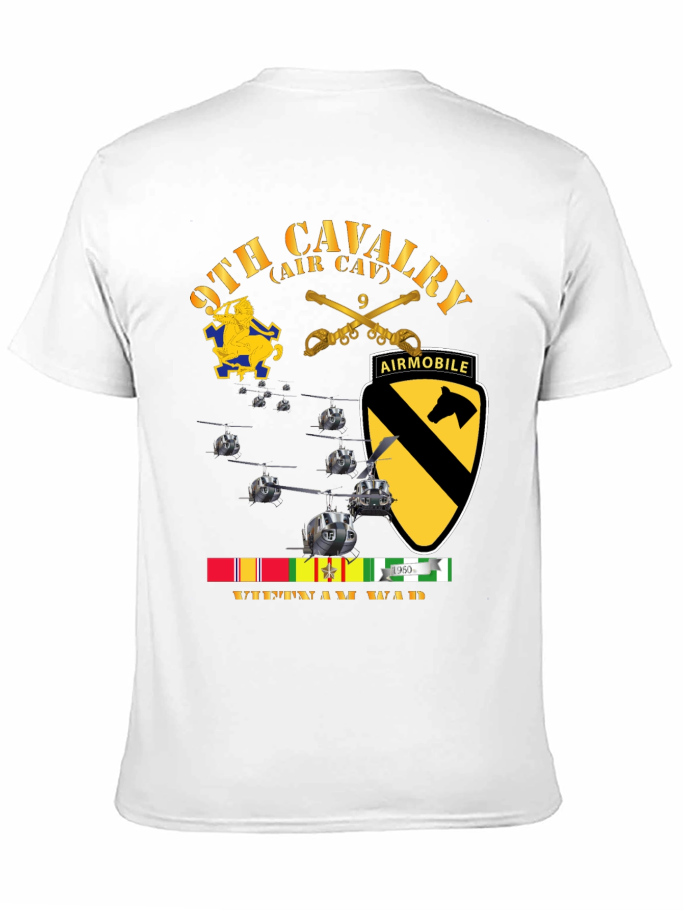 9th Cavalry Air Mobile Vietnam War T-Shirt