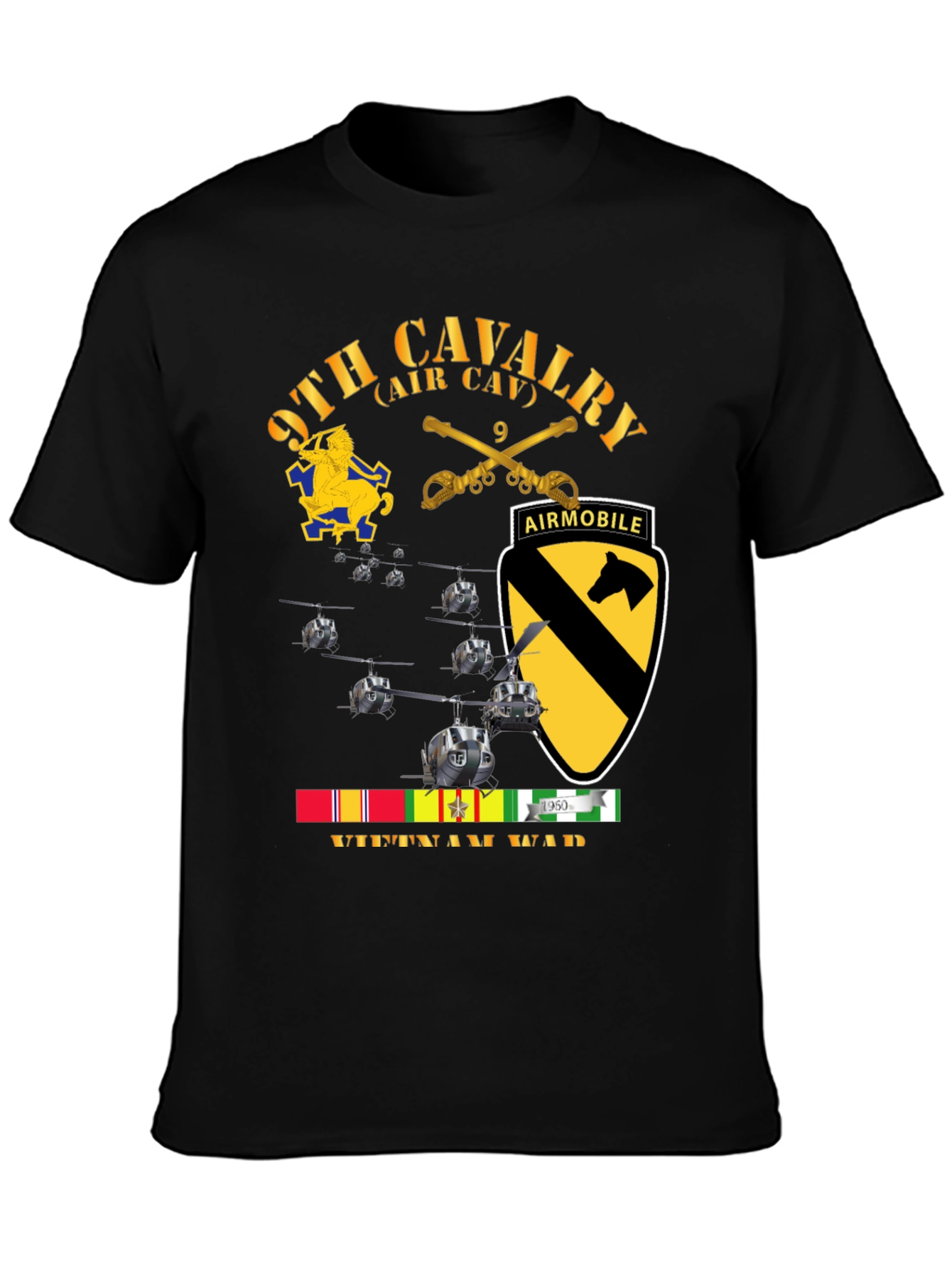 9th Cavalry Air Mobile Vietnam War T-Shirt
