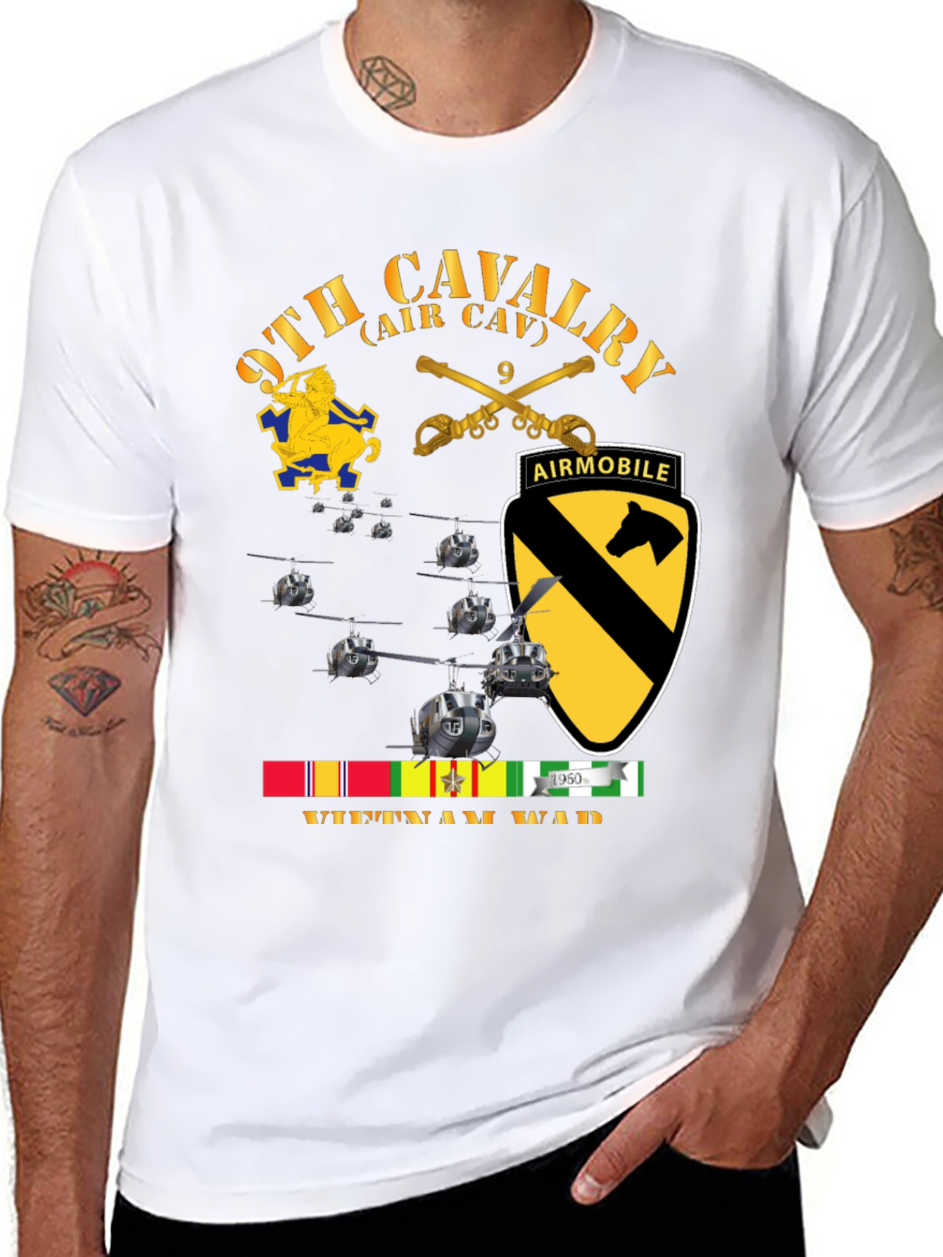 9th Cavalry Air Mobile Vietnam War T-Shirt