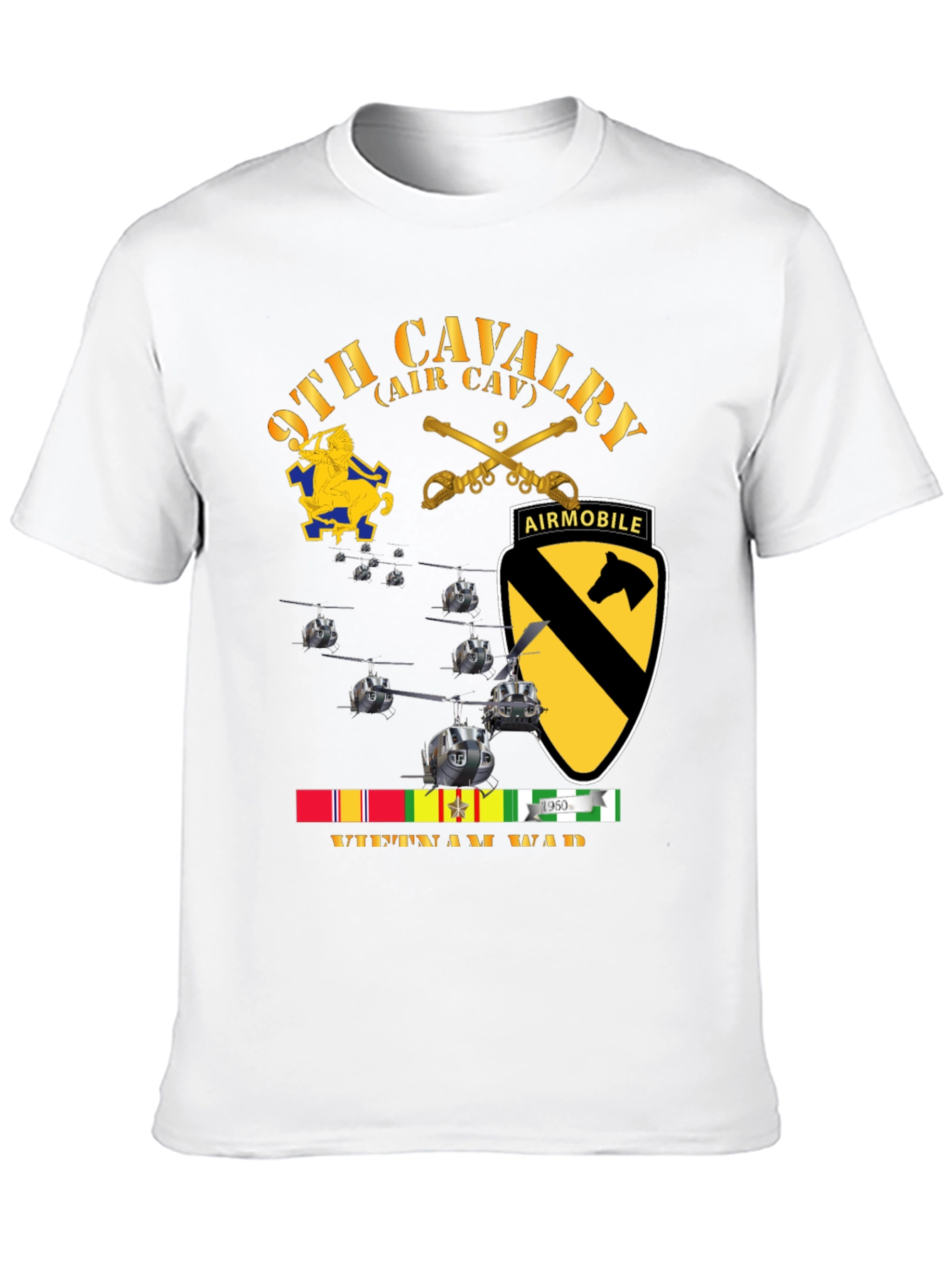 9th Cavalry Air Mobile Vietnam War T-Shirt