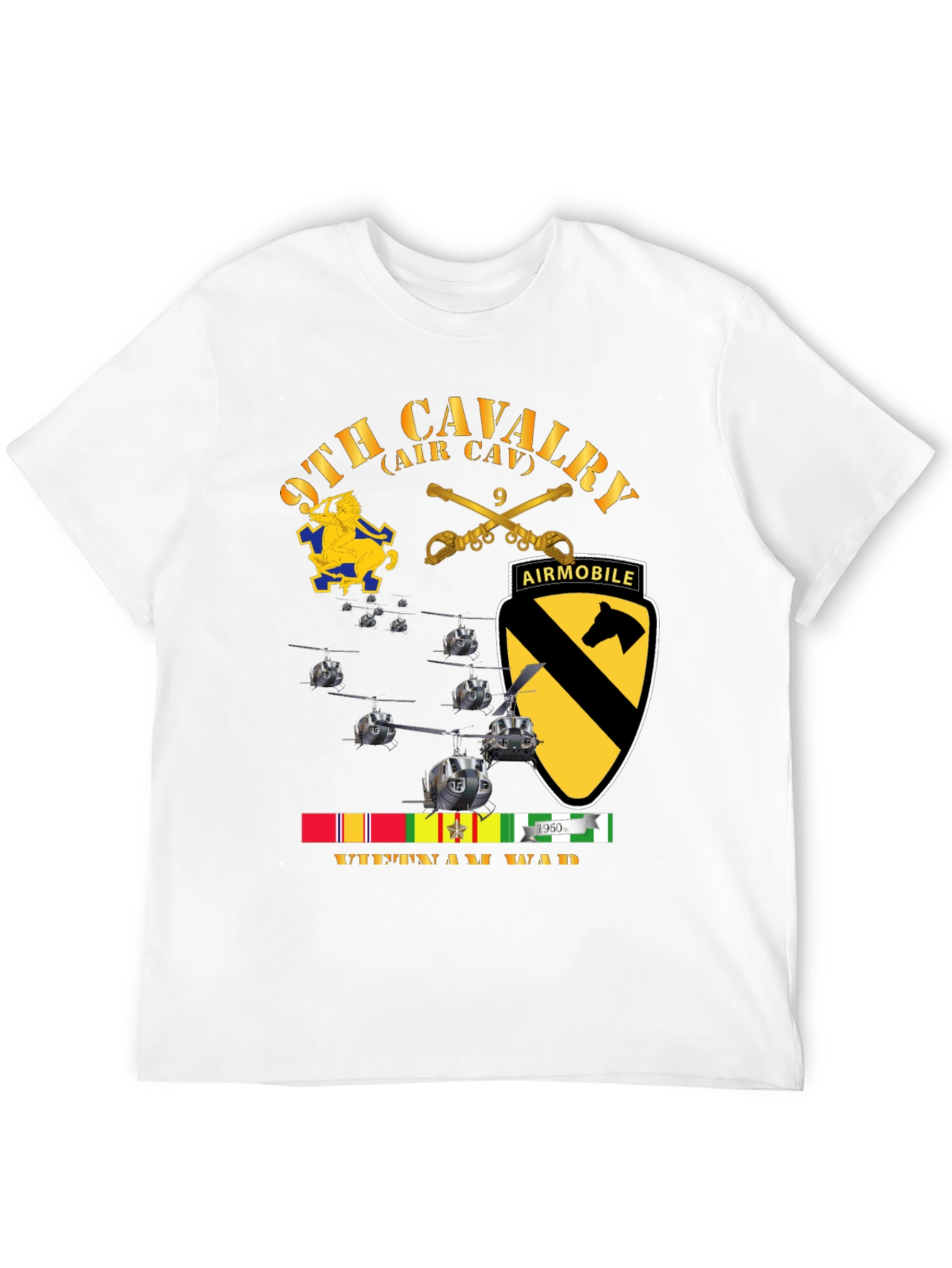 9th Cavalry Air Mobile Vietnam War T-Shirt