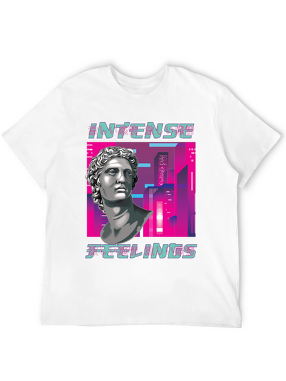 Intense Feelings Vaporwave Style Black T-Shirt