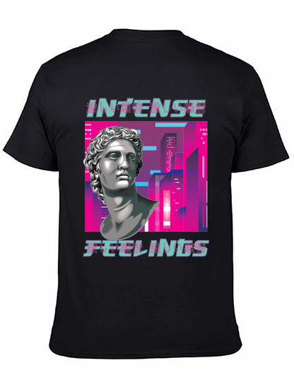Intense Feelings Vaporwave Style Black T-Shirt