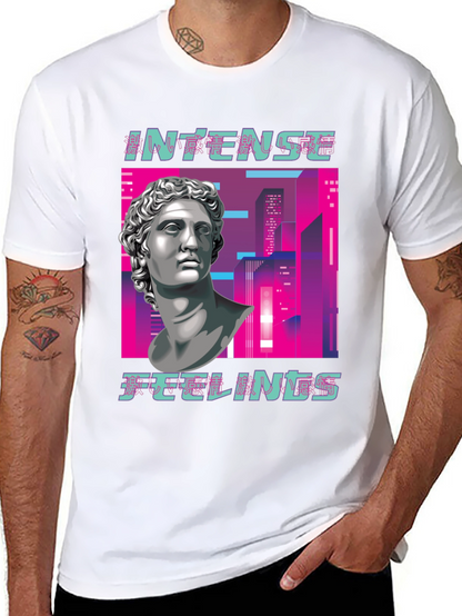 Intense Feelings Vaporwave Style Black T-Shirt
