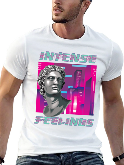 Intense Feelings Vaporwave Style Black T-Shirt