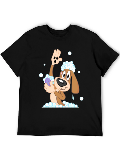 Cartoon Dog T-Shirt: Bath Time Fun!