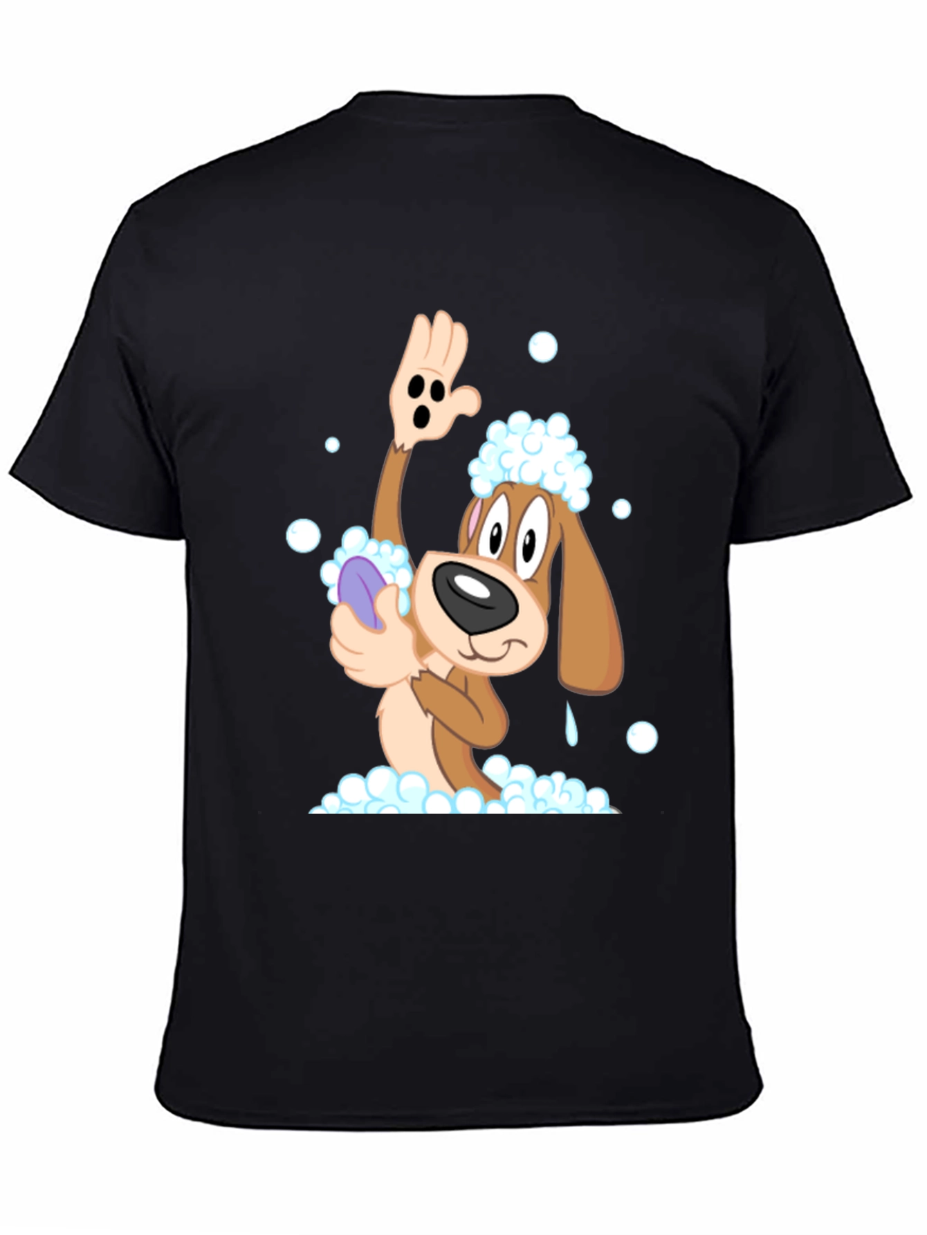 Cartoon Dog T-Shirt: Bath Time Fun!