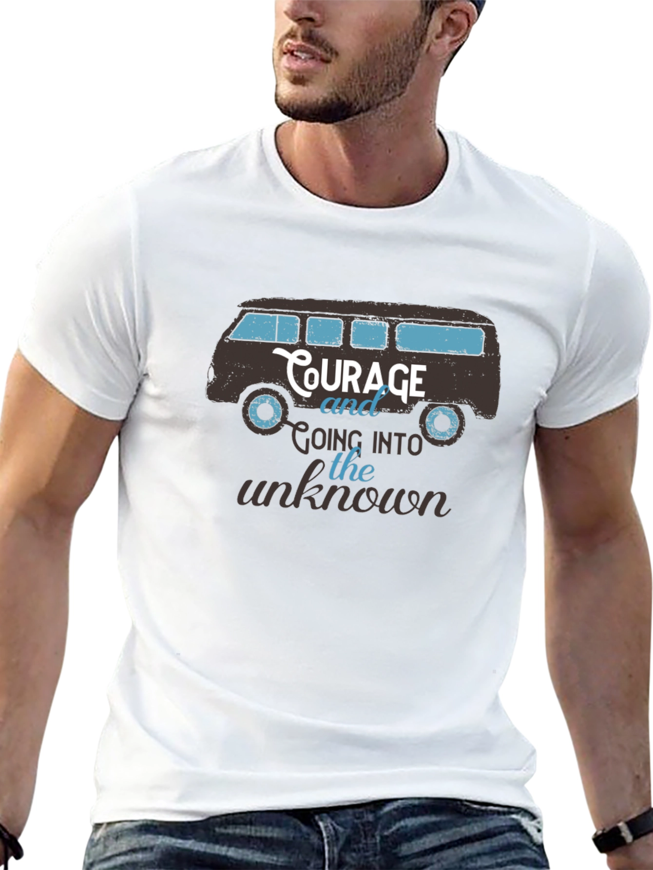Courage Van Graphic Tee - Mens Black T-Shirt