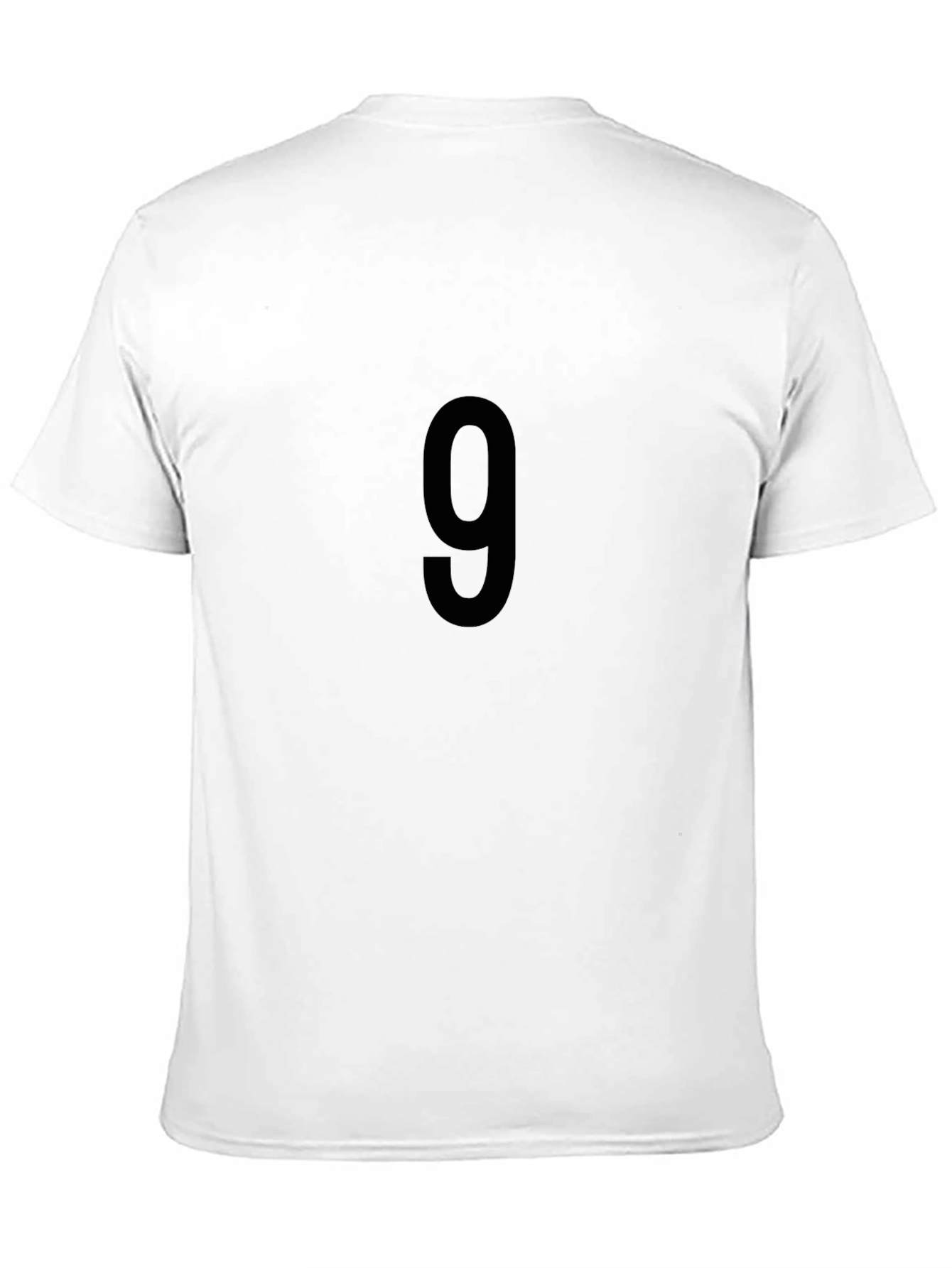 Classic Black T-Shirt with Bold Number 9 Graphic